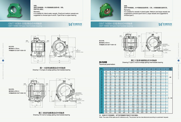 Marine Stern Intermediate Bearing with Printing (GB/T14364-93)