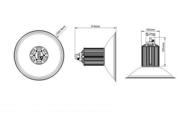 High Quality 100W LED High Bay Industrial Light Meanwell Driver Philips LED