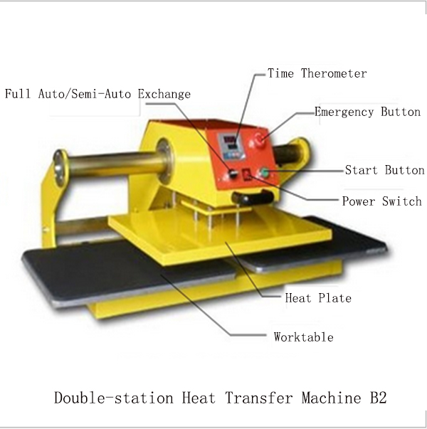 Double Station Sidled Heat Press Machine for T Shirts