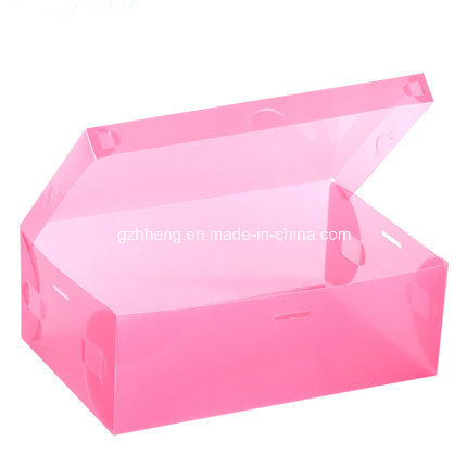 Cheap Printed Die Cut Plastic Shoe Box (PVC display box)