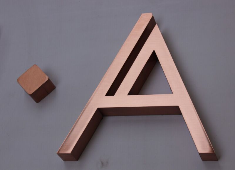 Customize LED Backlit Brushed Stainless Steel Letter