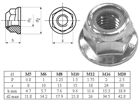 DIN6331 Hexagon Nut with Collar, Zinc Plated, M5~M20