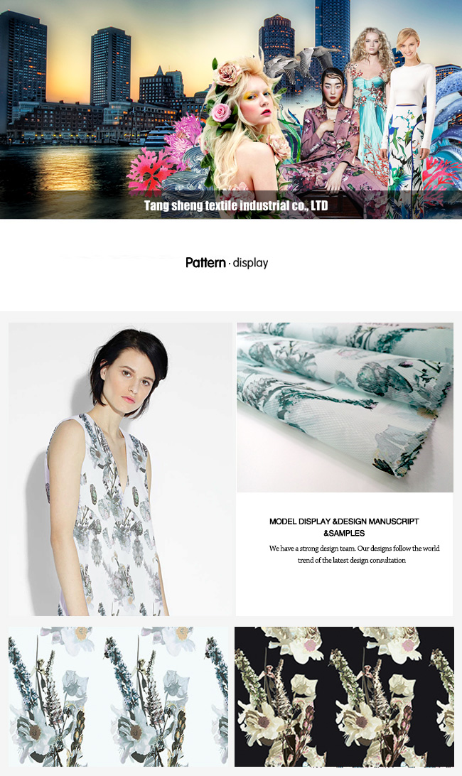 Fashion Organza Printed Garment Fabric for Summer Style