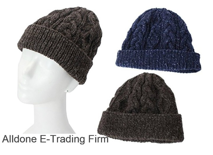 Korean Lovely Ladies Hand Knitted Cable Wool Cap Hat Beanie