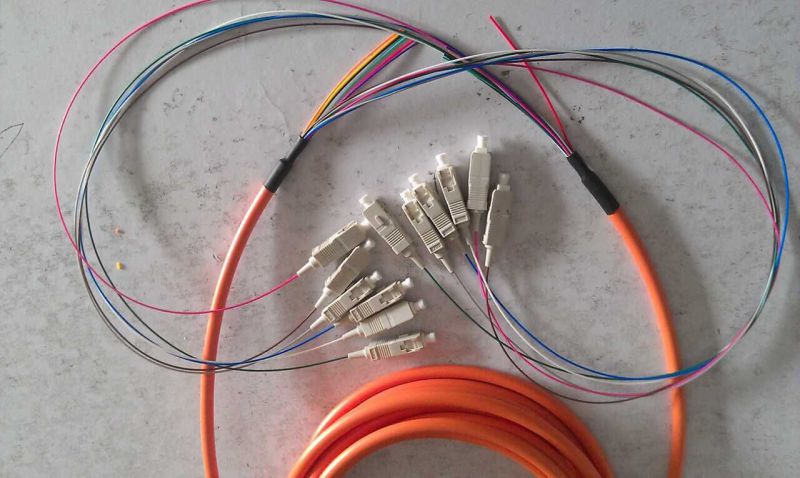 12 Cores LC Fanout Fiber Optic Pigtail- Sm Type