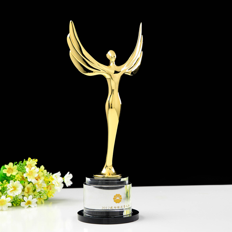 Customized Angel Crystal Trophy Oscar Trophy Award - Free Engraving