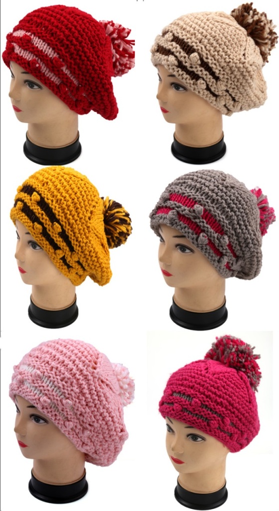 OEM New Design Hand Knit Ladies Elegant Beret Wholesale