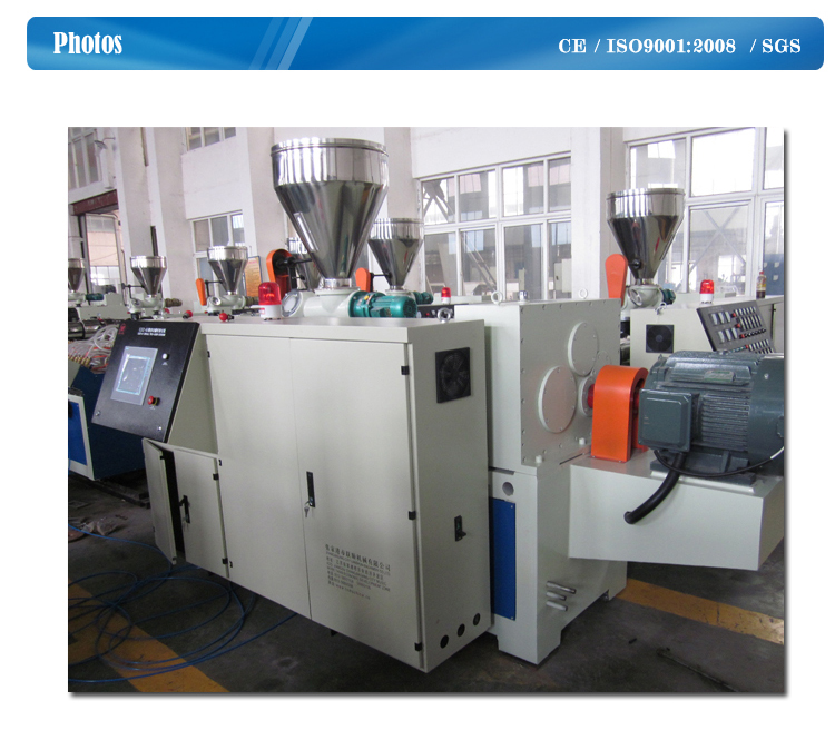 Conical Twin Screw Extruding Line for Decoration Profile/Corner Line/Panel/Trunking/Silding