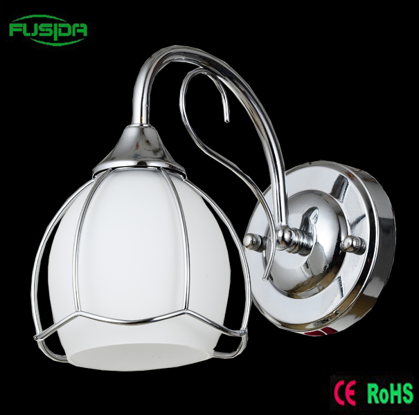 Glass and Chrome Ball Stair LED Wall Lamp for Home Decoration Lighting