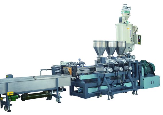 Plastic Twin Screw Extruder Graulating Machine