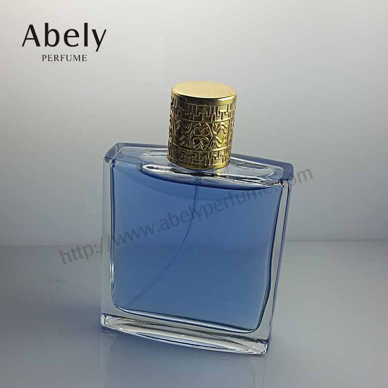 100ml Blue Sea Zamac Cap Glass Perfume Bottle