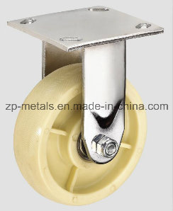 Heavy-Duty White Nylon Fixed Caster Wheel