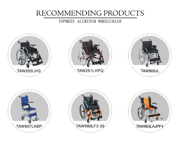 Topmedi Hospital Magnetic Resonance Organic Plastic Manual Wheelchair