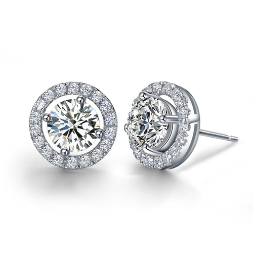 Best Quality 925 Sterling Silver Stud Wedding Earrings Jewellry