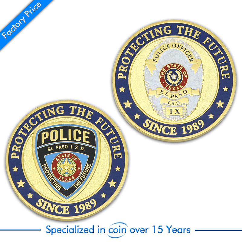 Gold Plating Metal Coin for Souvenir&Military&Police