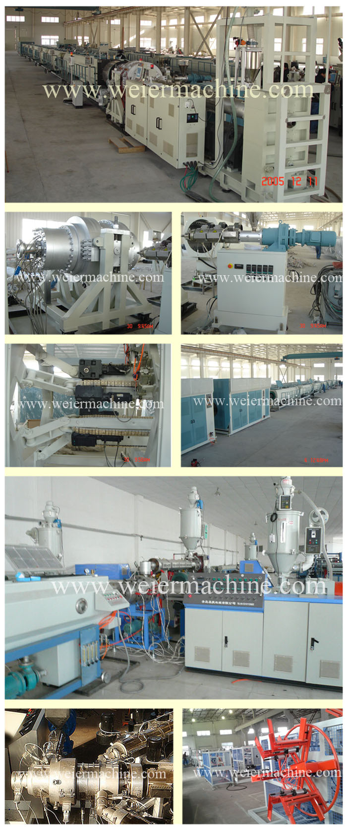 PE PP PPR Water Gas Pipe Making Machine From Qingdao Weier