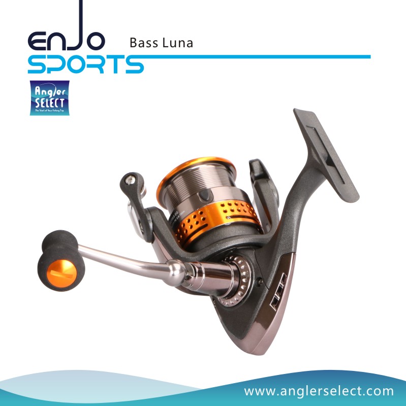 Angler Select Bass Luna Extreme Light Weight Bass Fishing Spinning Reel Salt & Fresh Water Hpb Ball Bearings Fishing Reel (Bass Luna 200)