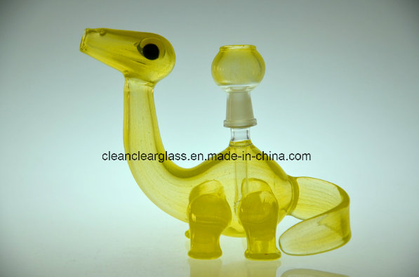 Top Sale USA Colored Material Cute Dinosaur Glass Water Pipe Smoking Pipe Oil Rig with 14.5mm Joint, for Wholesale