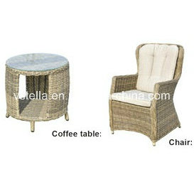 PE Rattan Bistro Garden Chatting Set Leisure Chair