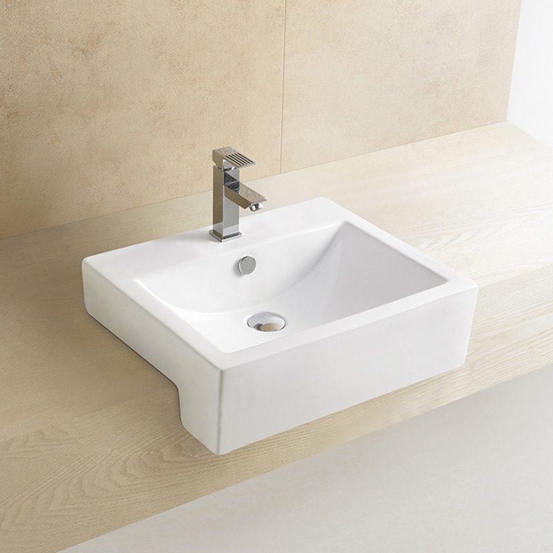 Ceramic Sanitary Semi Mounted Wash Basin