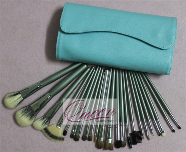 23PCS Goat Hair Cosmetic Brush Set with Makeup Brush Bag