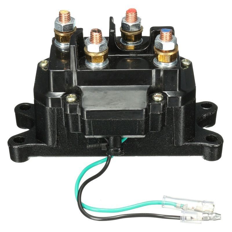 12V Solenoid Relay Contactor Winch Rocker Switch Thumb Wiring Combo ATV UTV SUV