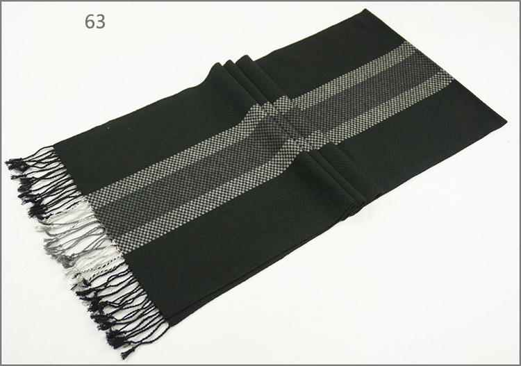 Men's Womens Unisex Reversible Cashmere Feel Winter Warm Thick Knitted Woven Scarf (SP822)