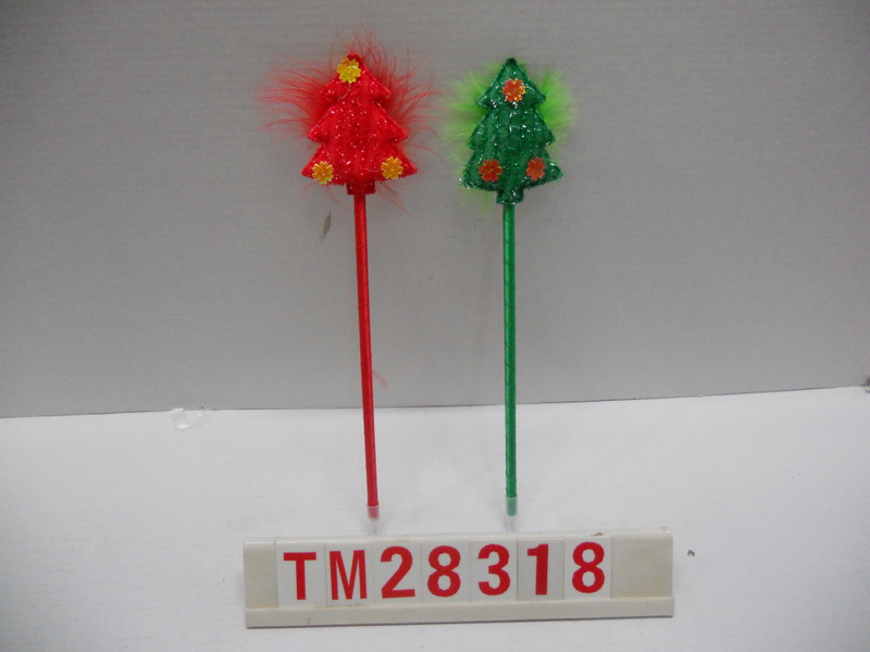 Plastic Christmas Gift Ball-Point Pen with Candy