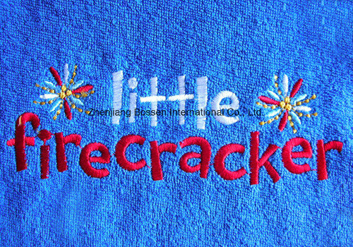 Custom Made Logo Words Embroidered Cotton Terry Cloth Promotional Baby Bibs