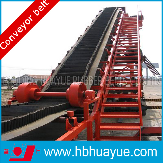 Vertical Angle Sidewall Black Rubber Conveyor Belt