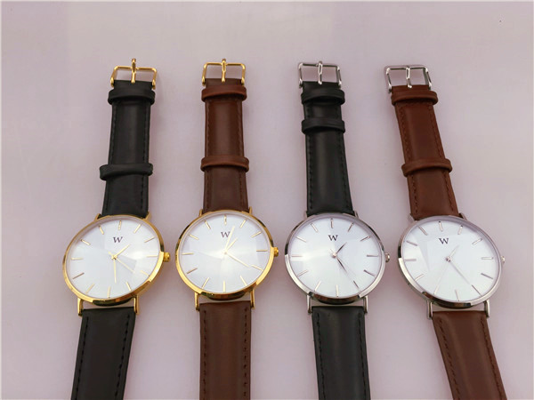 China Suppliers Genuine Leather Dw Watches Men Quartz Wrist Retail Watch