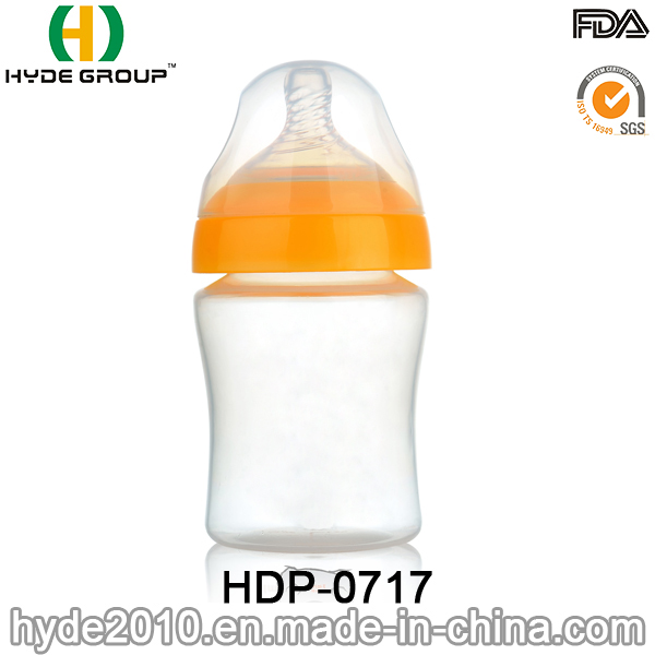 Customized 180ml PP Plastic Baby Feeding Bottles with Customized Logo, BPA Free Plastic Feeding Bottle (HDP-0717)