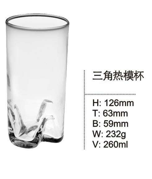 Clear Water Glass Cup Drinking Glass Glassware Kb-Hn071