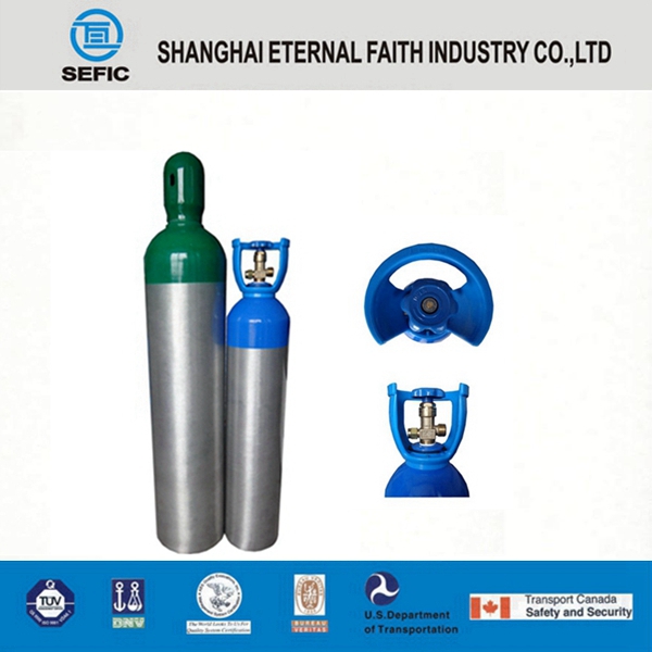 2014 High Pressure Seamless Aluminum Oxygen Gas Cylinder (LWH180-10-15)