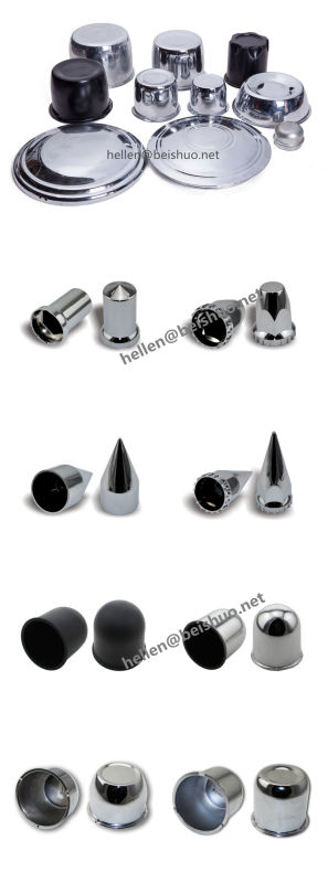 Stainless Steel Decorative Cap Nut Truck/Car/Bus Parts Lug Nut Cover Lug Nut Hub Caps Racing ABS Chrome