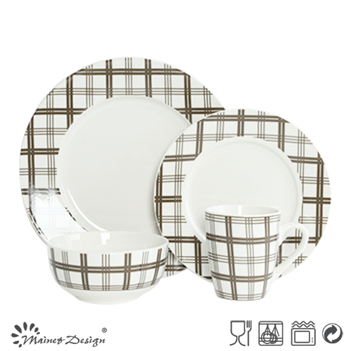 High Luxury Decal 16PCS Restaurant Dinnerware Set