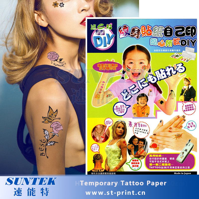 A4 Size Inkjet Temporary Tattoo Paper
