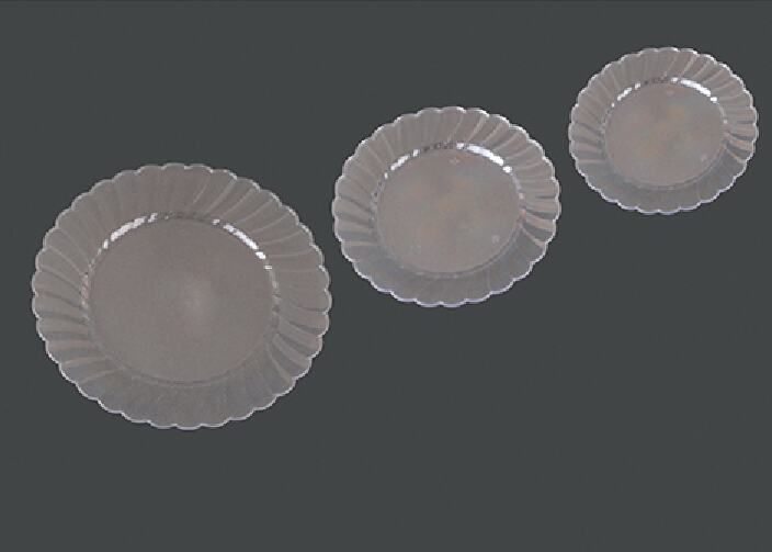 Round Hard Plastic Silver Party Plate 10