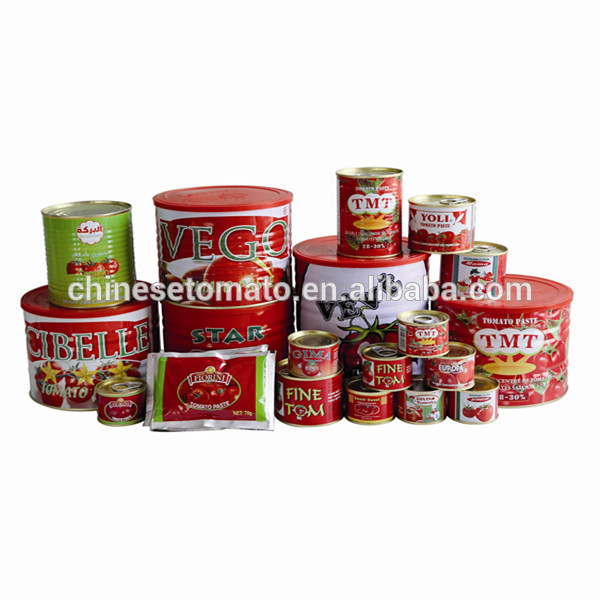 All Kinds of Sizes Tomato Paste From 70g to 4500g