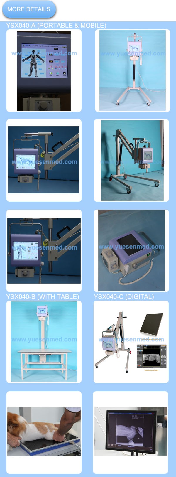 Medical Hospital 4.0kw Digital Portable X-ray Machine