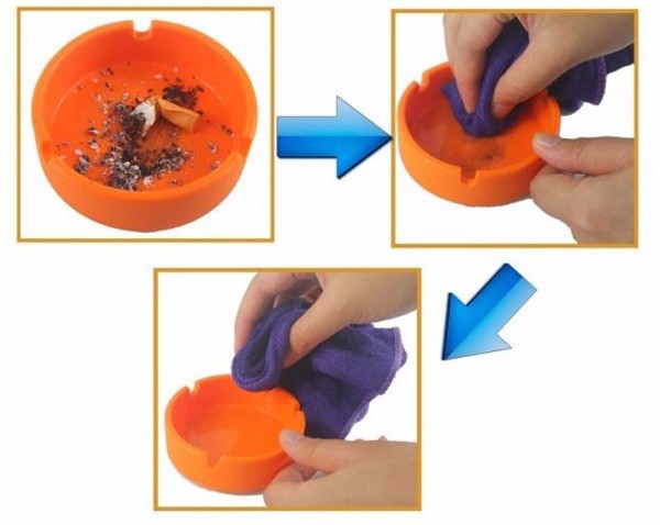 Multi-Color Eco Friendly Washable Shatterproof Silicone Ashtray