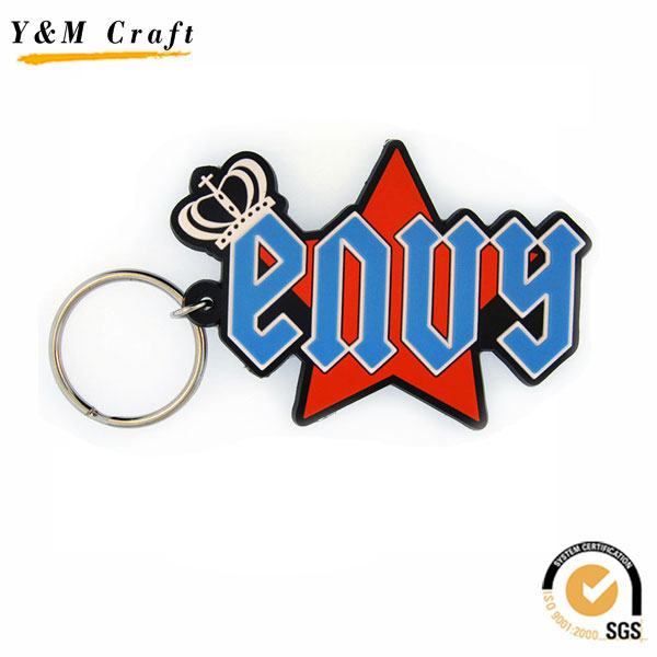 Advertising Alphabet Letter Soft PVC Keychain Cheap Ym1121