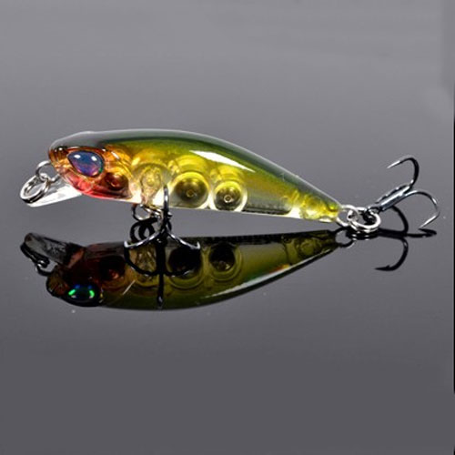 Minnow Bait 42mm 2.8g Fishing Hard Lures with Movable Steel Balls Lifelike 3D Fish Eyes