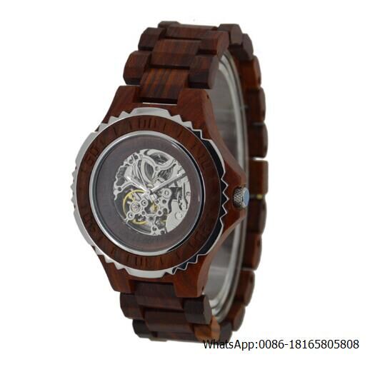 Skeleton Watch Automatic Wooden Watch Luxury Wooden Watch Factory Wholealse Watches