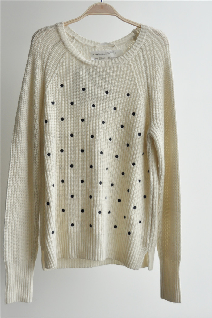 Cashmere Blend Patterned Pullover Knitted Sweater