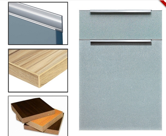 Plywood Glossy Melamine Kitchen Cabinet Doors with Edge Banding (zhuv)