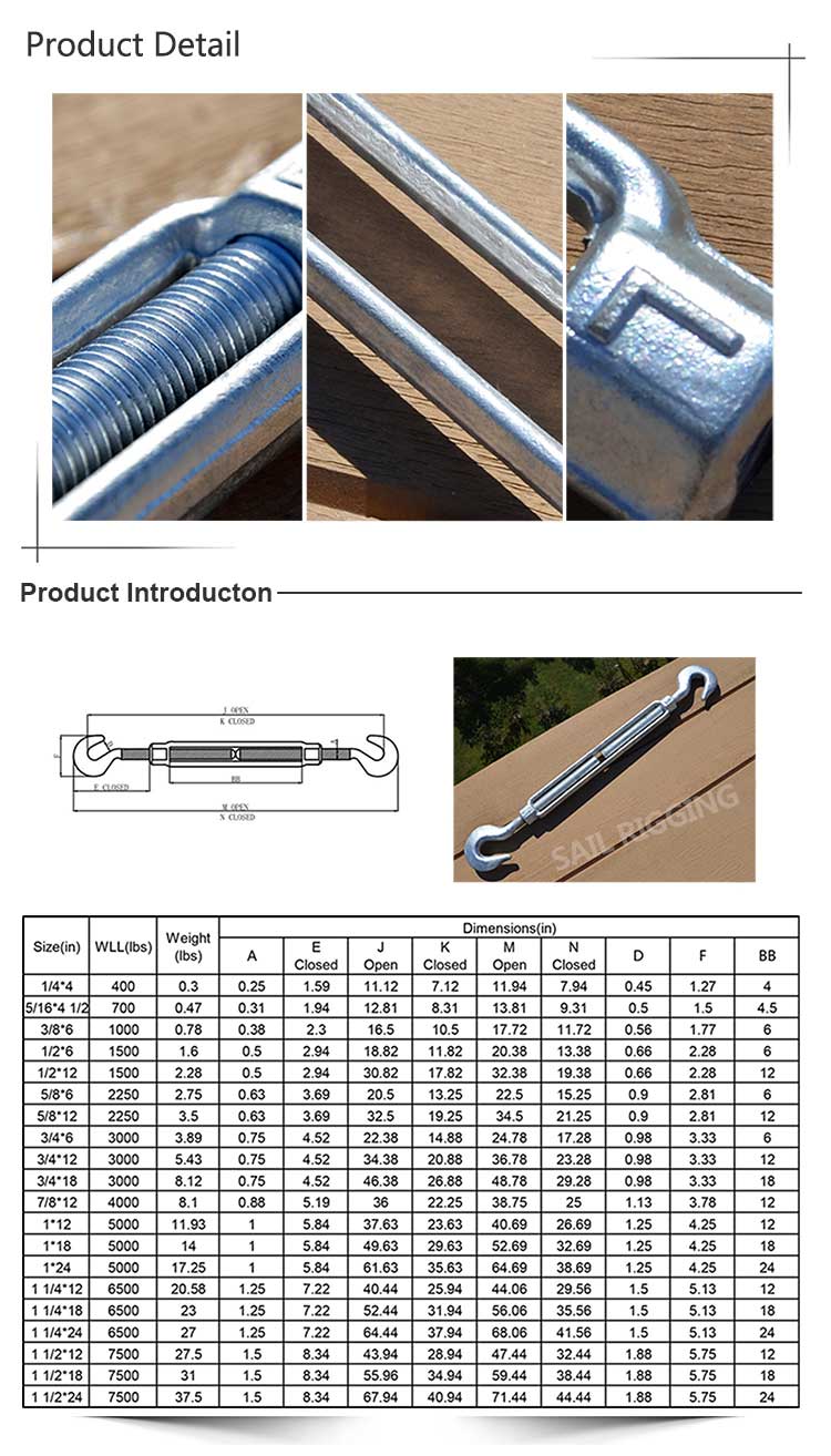 Carbon Steel Drop Forged Construction Turnbuckle