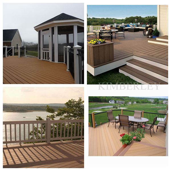 Recycled Solid Wood Plastic Composite Flooring Environmentally Friendly WPC Decking Laminate Flooring