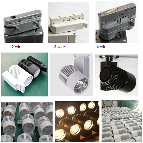 4wire 3 Phase European Standard 45W COB LED Track Light