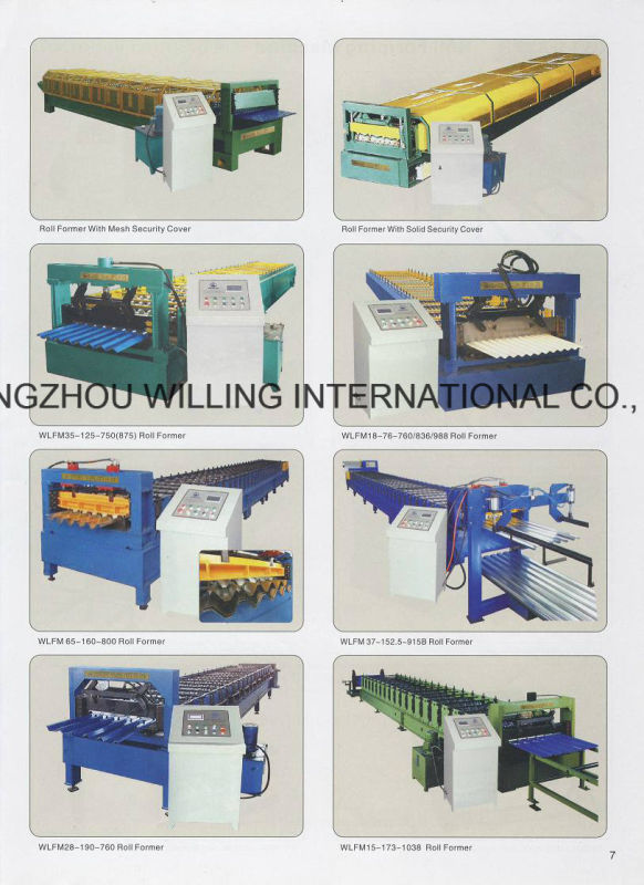 2016 Popular Color Steel Sheet Wall Roll Forming Machine